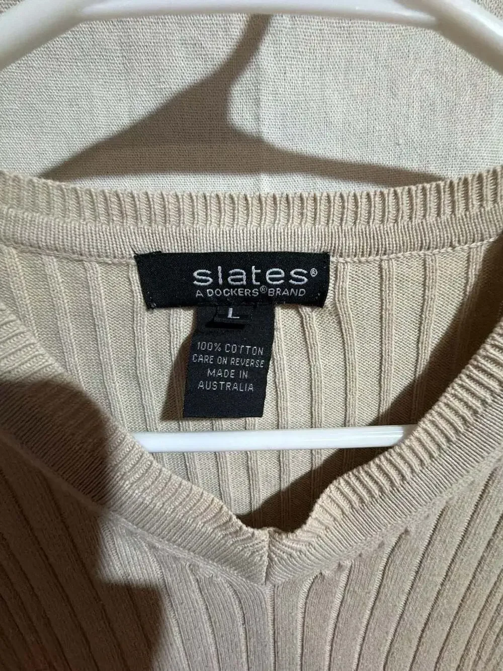 Slates A Dockers Brand Men's Ribbed V-Neck Cotton Sweater